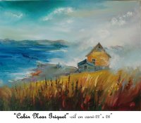 CABIN NEAR GRIQUET, Newfoundland, Canada, Oil on Canvas